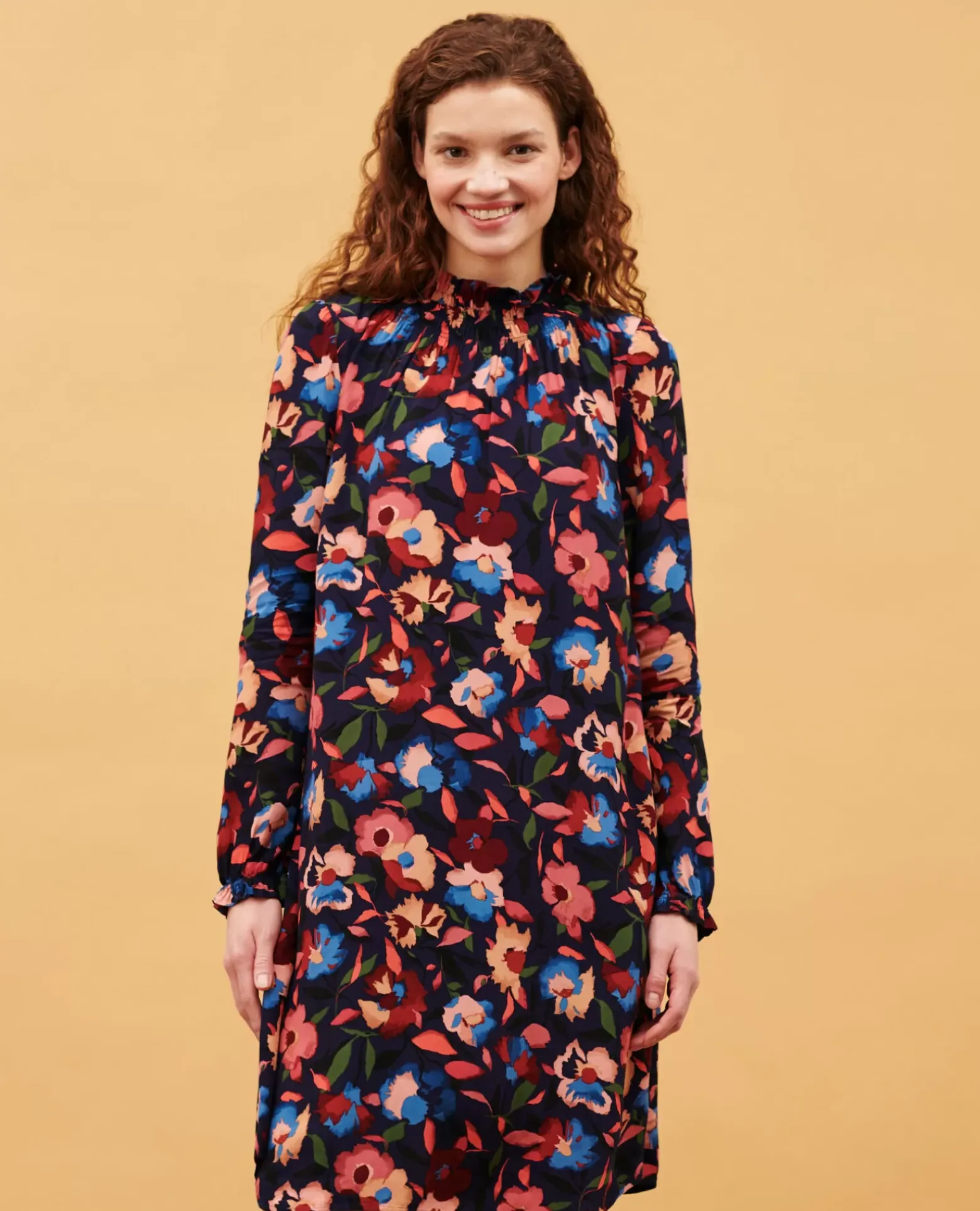 Robes|Comptoir des Cotonniers Aglae - Robe Fluide Imprimee 8858 69 Navy Print
