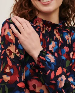 Robes|Comptoir des Cotonniers Aglae - Robe Fluide Imprimee 8858 69 Navy Print