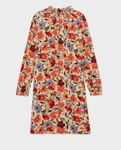 Robes|Comptoir des Cotonniers Aglae - Robe Fluide Imprimee 8857 31 Beige Print