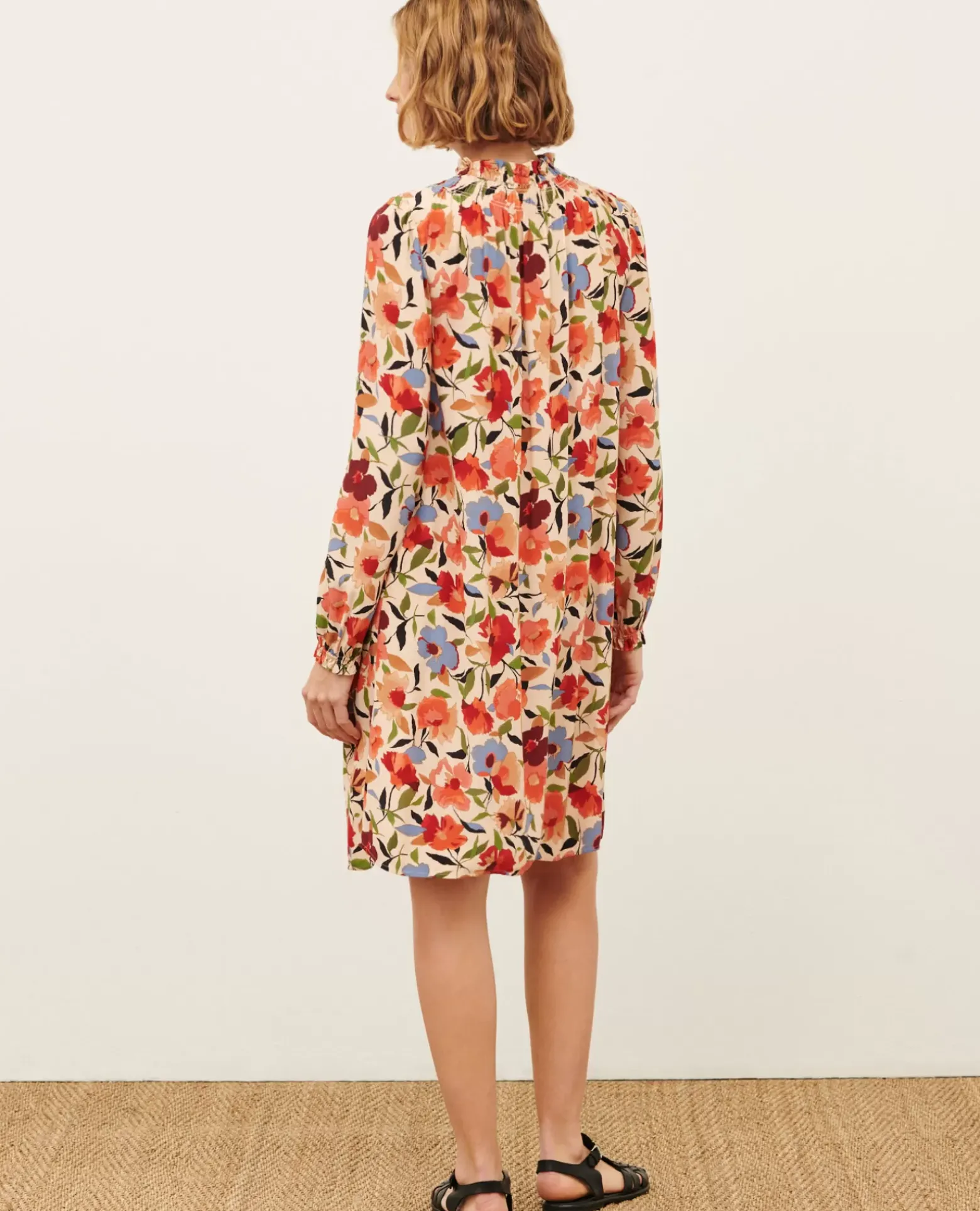 Robes|Comptoir des Cotonniers Aglae - Robe Fluide Imprimee 8857 31 Beige Print