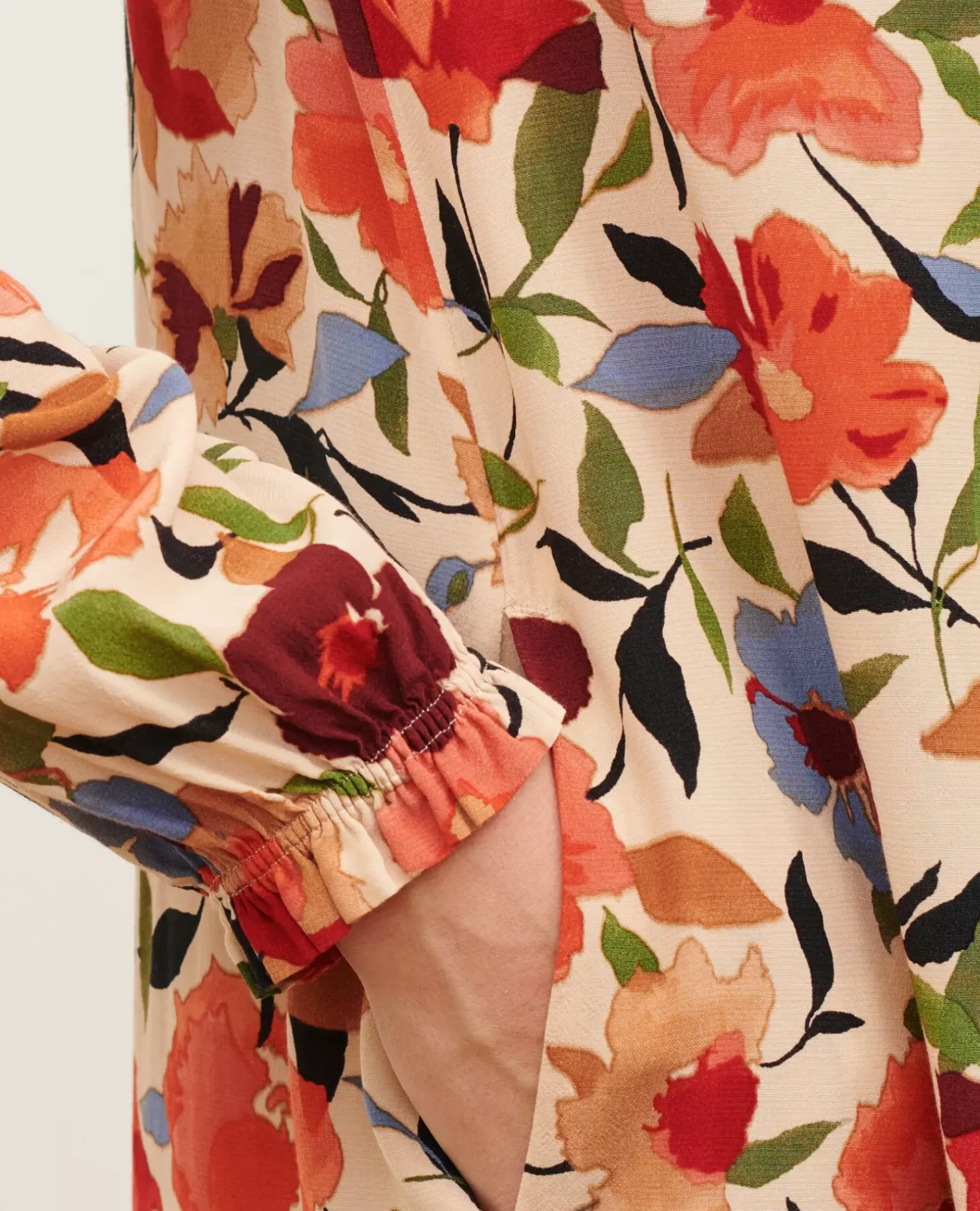 Robes|Comptoir des Cotonniers Aglae - Robe Fluide Imprimee 8857 31 Beige Print
