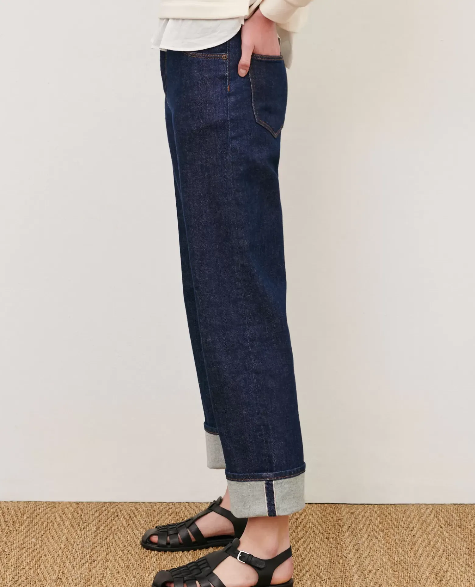 Jeans|Comptoir des Cotonniers Ava - Jean Straight Selvedge 4287 Denim_Brut