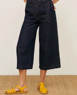 Pantalons|Comptoir des Cotonniers Babeth - Jupe-Culotte 0681 Rinse Denim