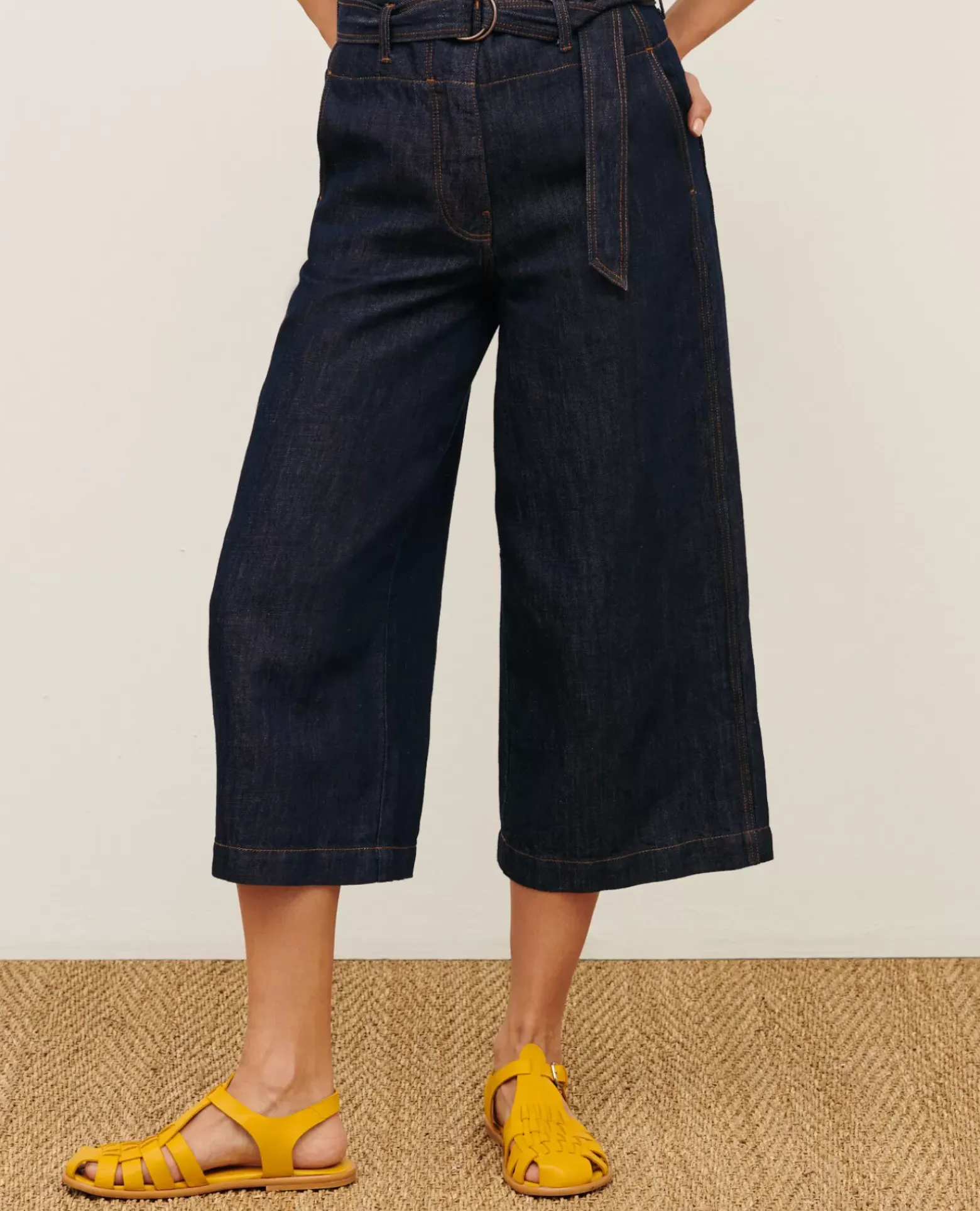 Pantalons|Comptoir des Cotonniers Babeth - Jupe-Culotte 0681 Rinse Denim