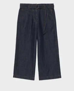 Pantalons|Comptoir des Cotonniers Babeth - Jupe-Culotte 0681 Rinse Denim