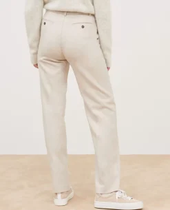 Pantalons|Comptoir des Cotonniers Blandine - Pantalon Droit En Flanelle 8838 40 Cream