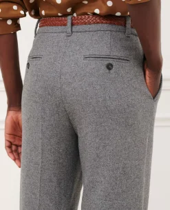 Pantalons|Comptoir des Cotonniers Blandine - Pantalon Droit En Flanelle 8901 04 Gray