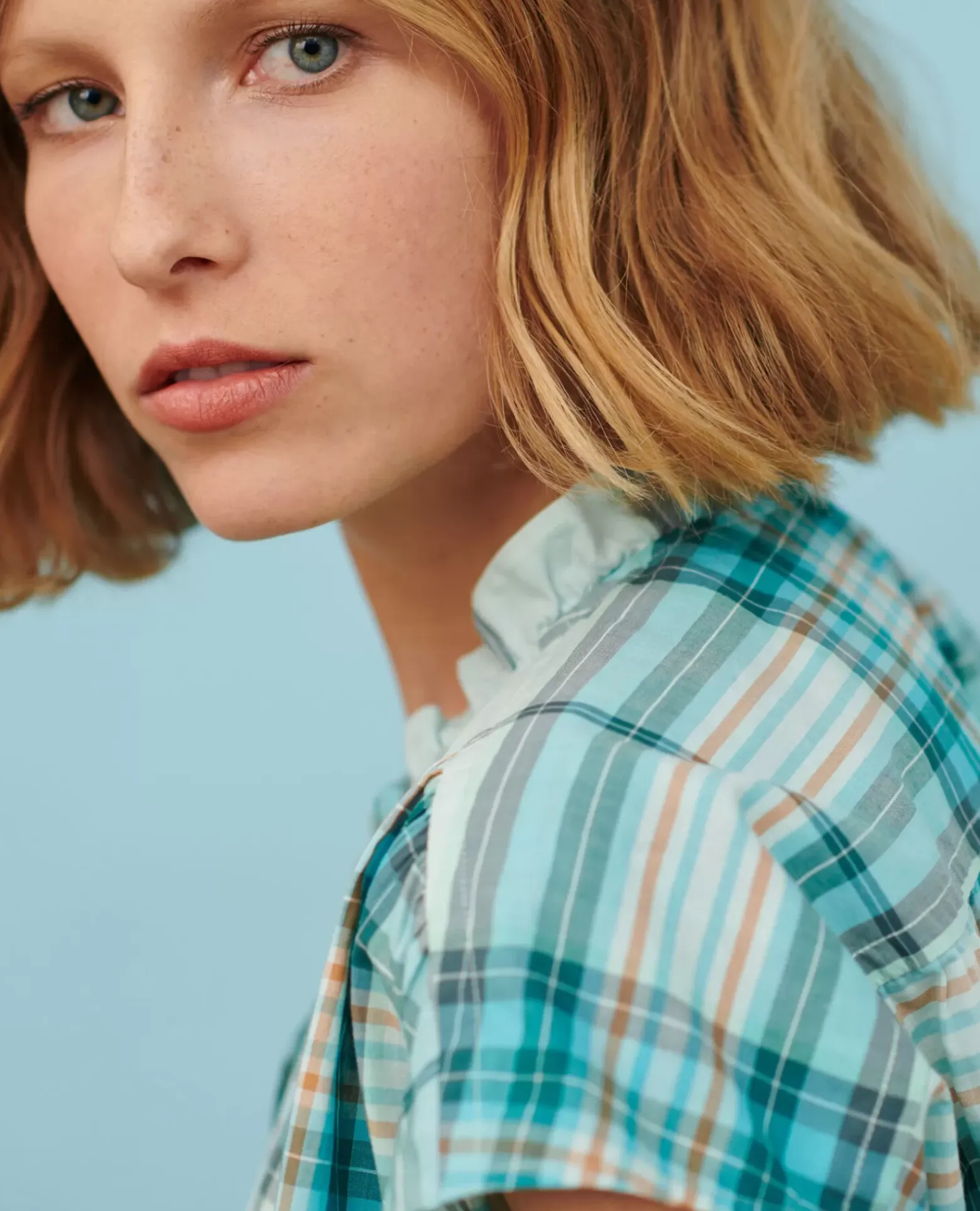 Blouses & Chemises|Comptoir des Cotonniers Blouse En Coton 0601 Lightblue