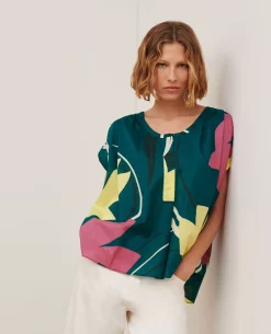 Blouses & Chemises|Comptoir des Cotonniers Blouse Imprimee 0649 Birdy Blue