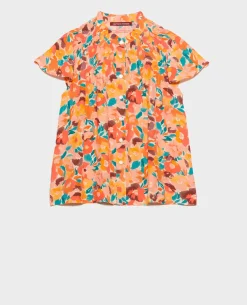 Blouses & Chemises|Comptoir des Cotonniers Blouse Imprimee Fluide 0230 Fauve Orange