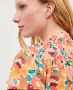 Blouses & Chemises|Comptoir des Cotonniers Blouse Imprimee Fluide 0230 Fauve Orange