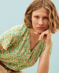 Blouses & Chemises|Comptoir des Cotonniers Blouse Imprimee Fluide 0420 Zest Yellow