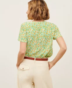 Blouses & Chemises|Comptoir des Cotonniers Blouse Imprimee Fluide 0420 Zest Yellow