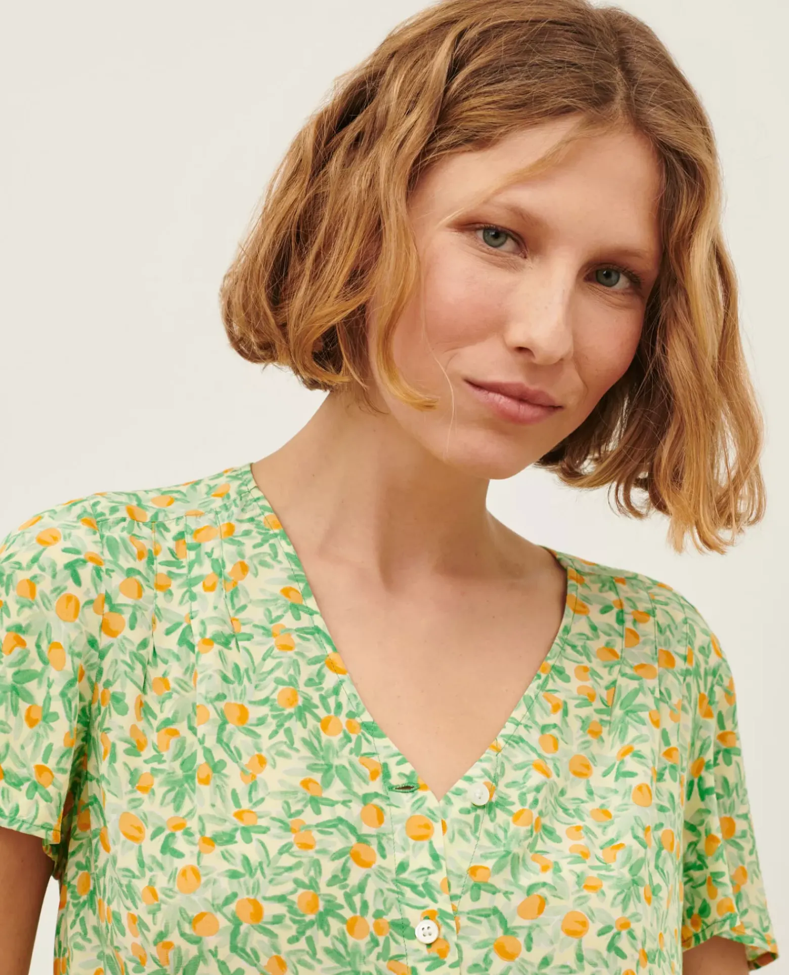 Blouses & Chemises|Comptoir des Cotonniers Blouse Imprimee Fluide 0420 Zest Yellow