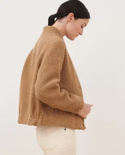 Vestes & Trenchs|Comptoir des Cotonniers Blouson Court En Laine Melangee 8849 31 Beige