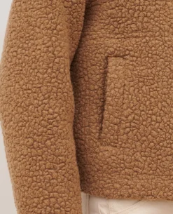 Vestes & Trenchs|Comptoir des Cotonniers Blouson Court En Laine Melangee 8849 31 Beige