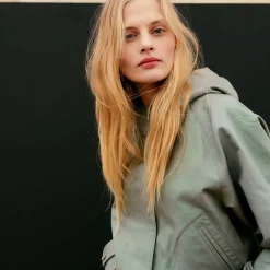 Vestes & Trenchs|Comptoir des Cotonniers Blouson En Lin Melange 0560 Vetiver