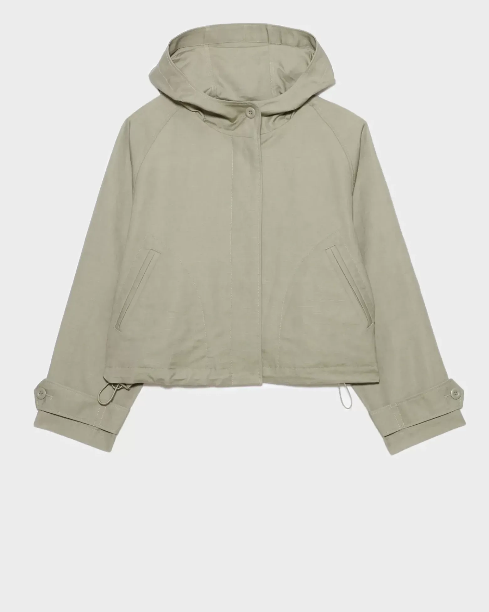 Vestes & Trenchs|Comptoir des Cotonniers Blouson En Lin Melange 0560 Vetiver