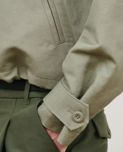 Vestes & Trenchs|Comptoir des Cotonniers Blouson En Lin Melange 0560 Vetiver