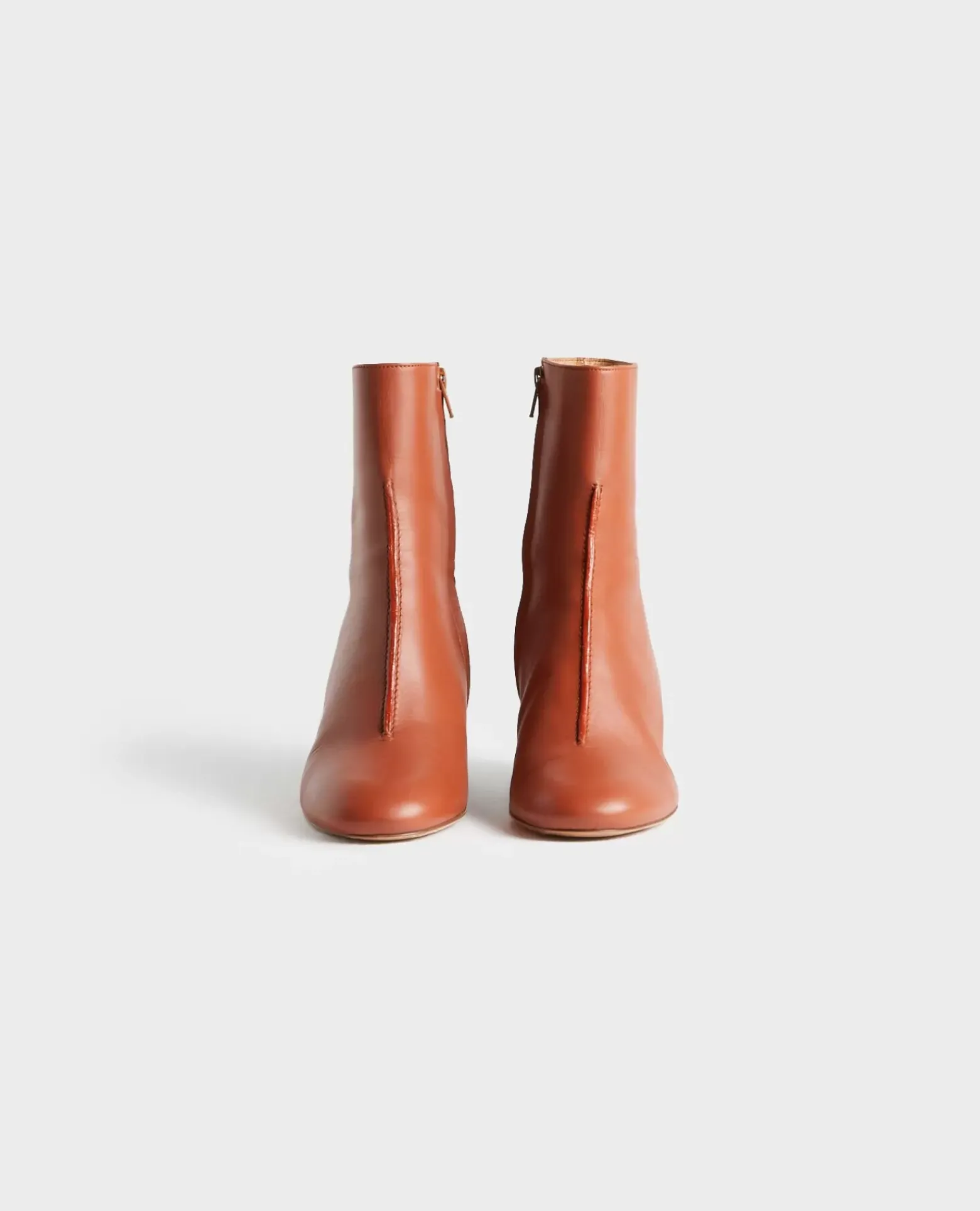 Chaussures|Comptoir des Cotonniers Boots A Talon En Cuir 8884 34 Brown