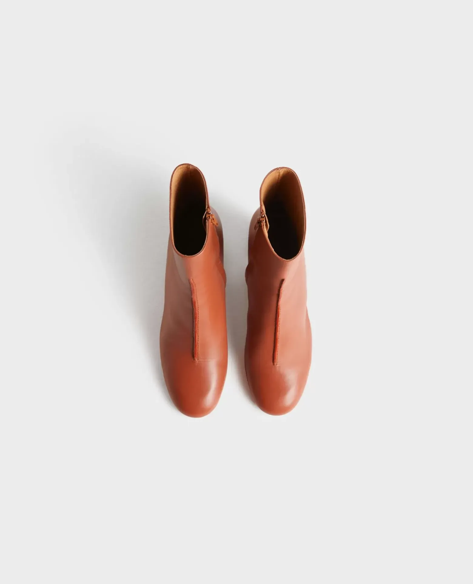 Chaussures|Comptoir des Cotonniers Boots A Talon En Cuir 8884 34 Brown