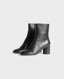 Chaussures|Comptoir des Cotonniers Boots A Talon En Cuir 4216 Black_Beauty