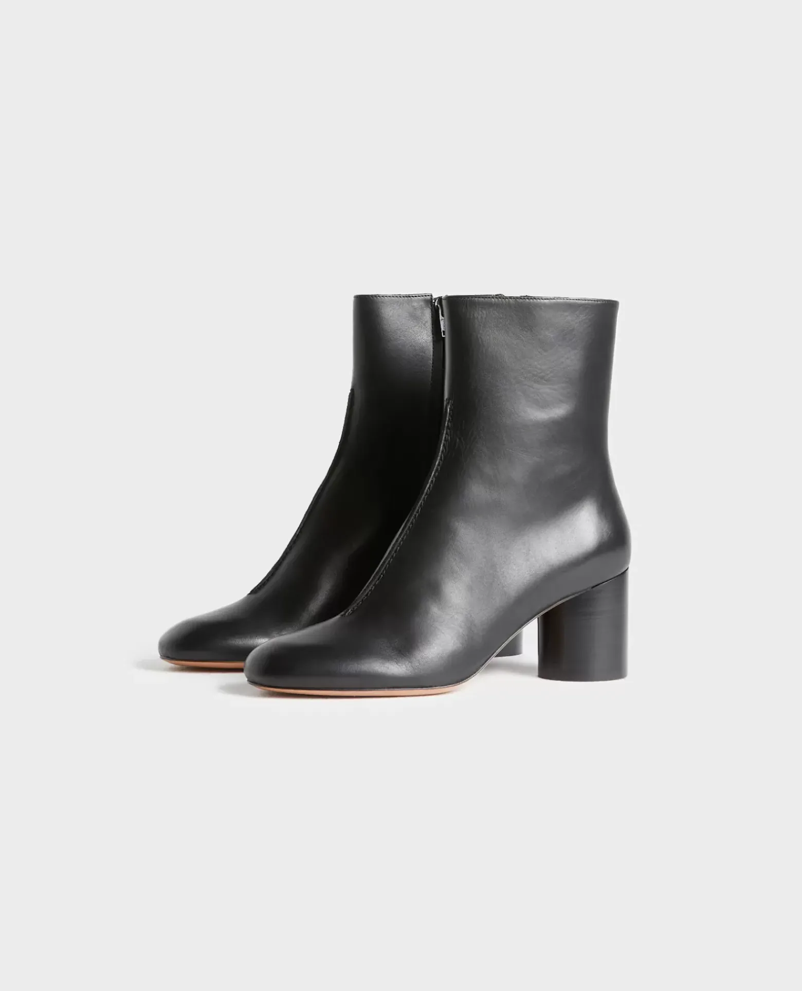 Chaussures|Comptoir des Cotonniers Boots A Talon En Cuir 4216 Black_Beauty