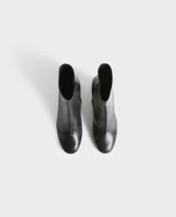Chaussures|Comptoir des Cotonniers Boots A Talon En Cuir 4216 Black_Beauty