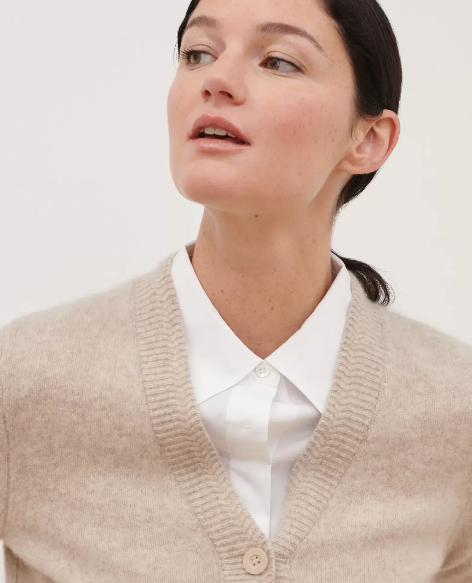 Maille|Comptoir des Cotonniers Cardigan En Cachemire 8810 02 Lightgray