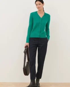 Maille|Comptoir des Cotonniers Cardigan En Cachemire 0553 Emerald Green