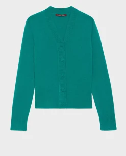 Maille|Comptoir des Cotonniers Cardigan En Cachemire 0553 Emerald Green