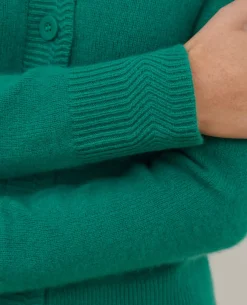 Maille|Comptoir des Cotonniers Cardigan En Cachemire 0553 Emerald Green