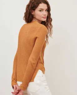 Maille|Comptoir des Cotonniers Cardigan En Lin 0320 Almond Brown