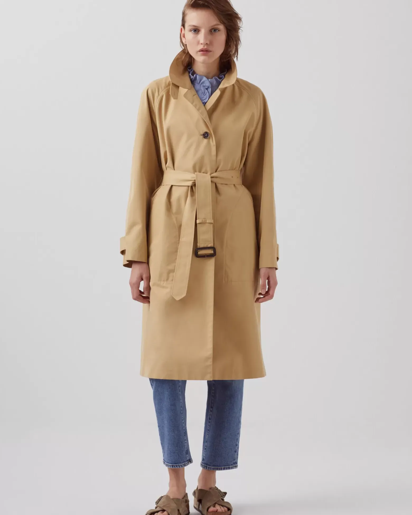Vestes & Trenchs|Comptoir des Cotonniers Catherine - Trench Ample 0321 Starfish Beige