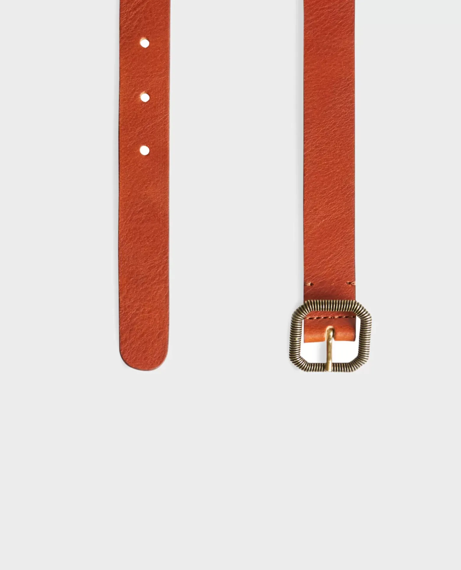 Ceintures|Comptoir des Cotonniers Ceinture Fine En Cuir 7023 29 Dark Orange