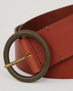 Ceintures|Comptoir des Cotonniers Ceinture Large En Cuir 9902 29 Dark Orange