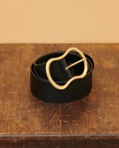 Ceintures|Comptoir des Cotonniers Ceinture Large En Cuir 8853 09 Black
