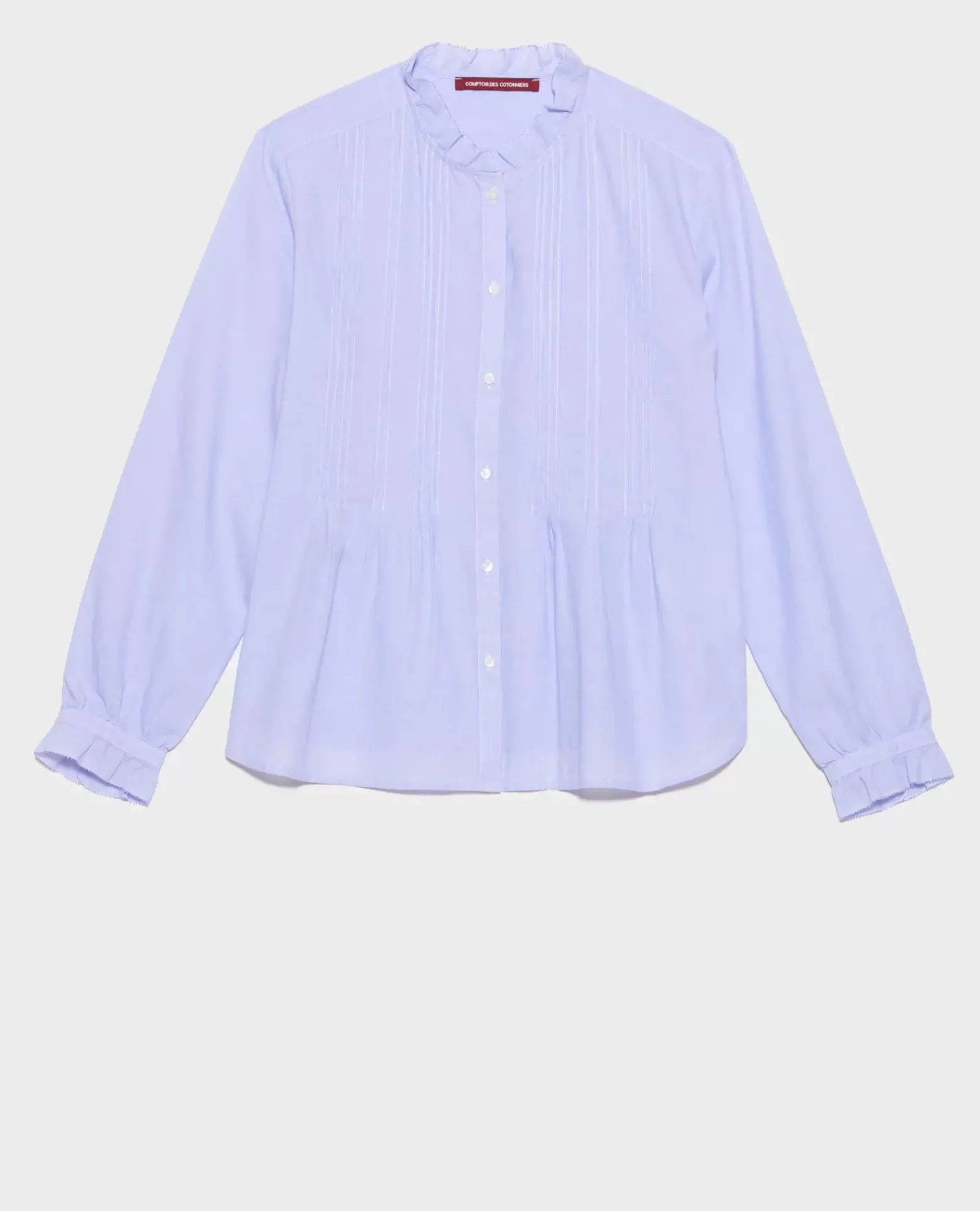 Blouses & Chemises|Comptoir des Cotonniers Chemise En Coton 0612 Blue Mini Stripes
