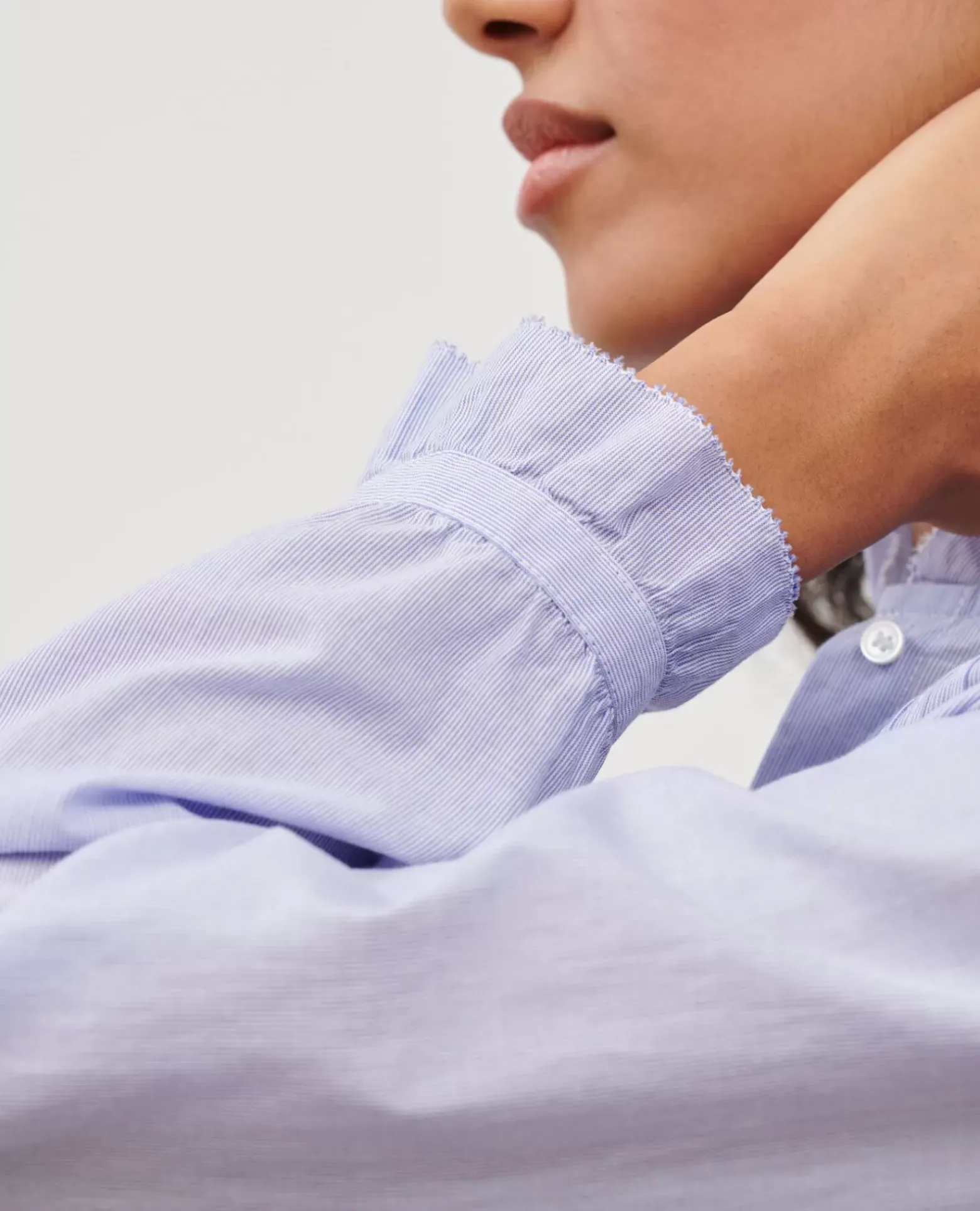 Blouses & Chemises|Comptoir des Cotonniers Chemise En Coton 0612 Blue Mini Stripes