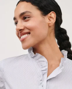 Blouses & Chemises|Comptoir des Cotonniers Chemise En Coton 8871 69 Navy Stripe