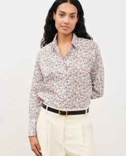 Blouses & Chemises|Comptoir des Cotonniers Chemise En Coton 0110 Champs Fleuris Pink