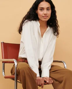 Blouses & Chemises|Comptoir des Cotonniers Chemise En Soie 4224 Gardenia