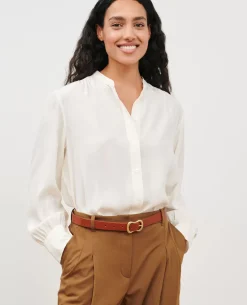 Blouses & Chemises|Comptoir des Cotonniers Chemise En Soie 4224 Gardenia