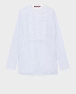 Blouses & Chemises|Comptoir des Cotonniers Chemise Liquette En Coton 0622 Blue Medium Stripes