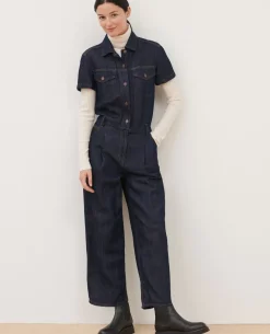 Pantalons|Comptoir des Cotonniers Combinaison En Toile Denim 0681 Rinse Denim