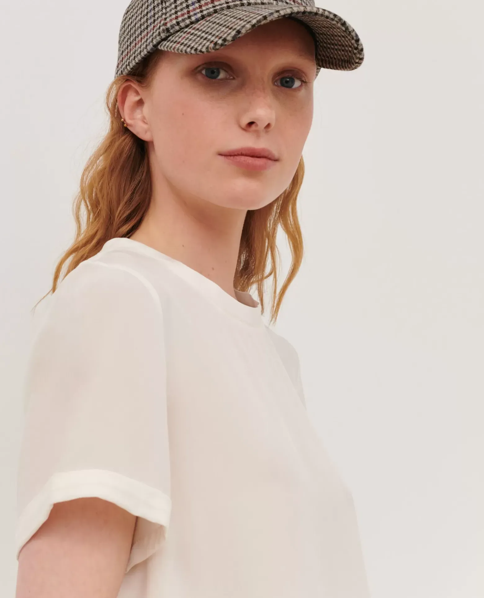 Tops|Comptoir des Cotonniers Corinne - T-Shirt En Soie 01 White