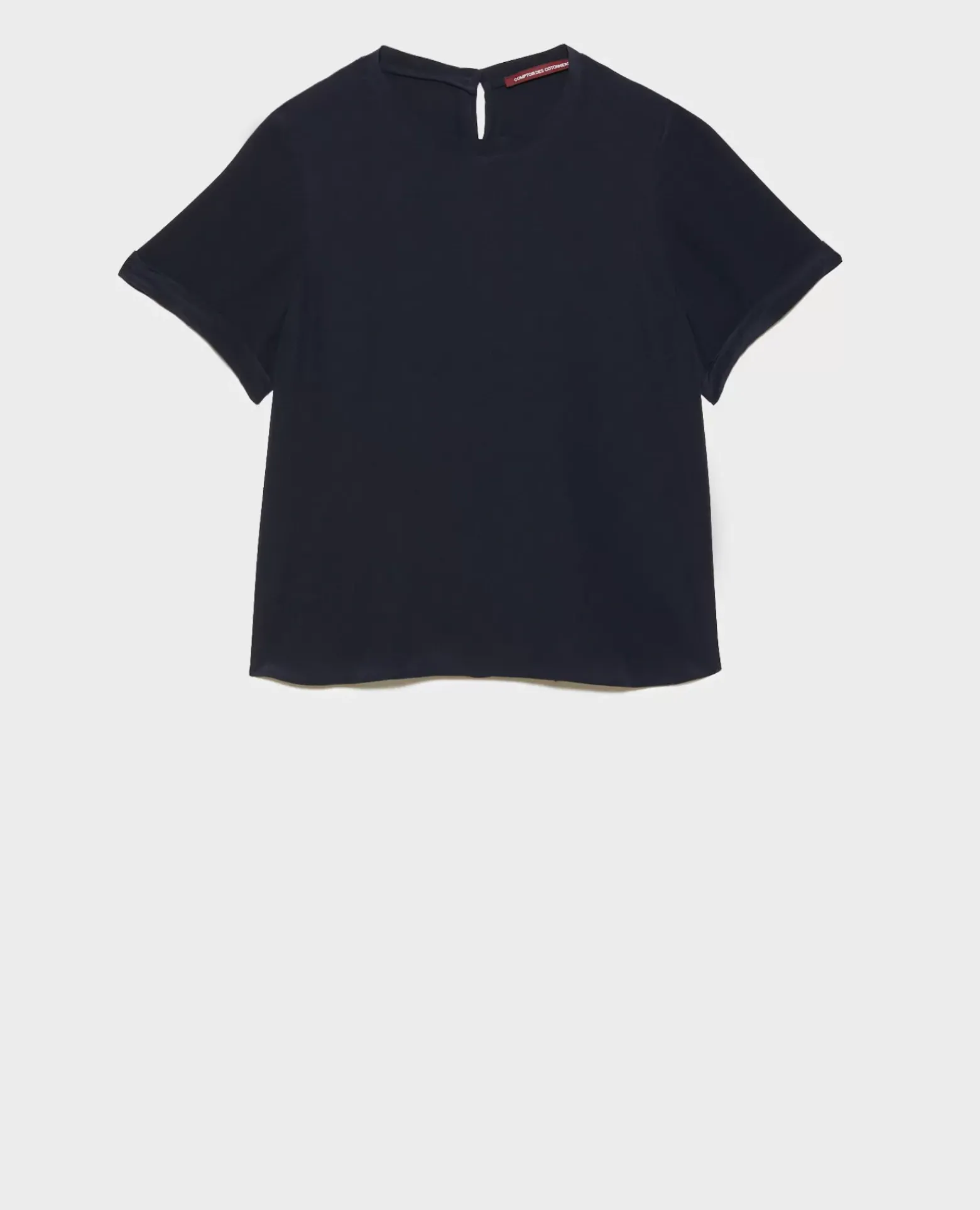 Tops|Comptoir des Cotonniers Corinne - T-Shirt En Soie 7012C 69 Navy