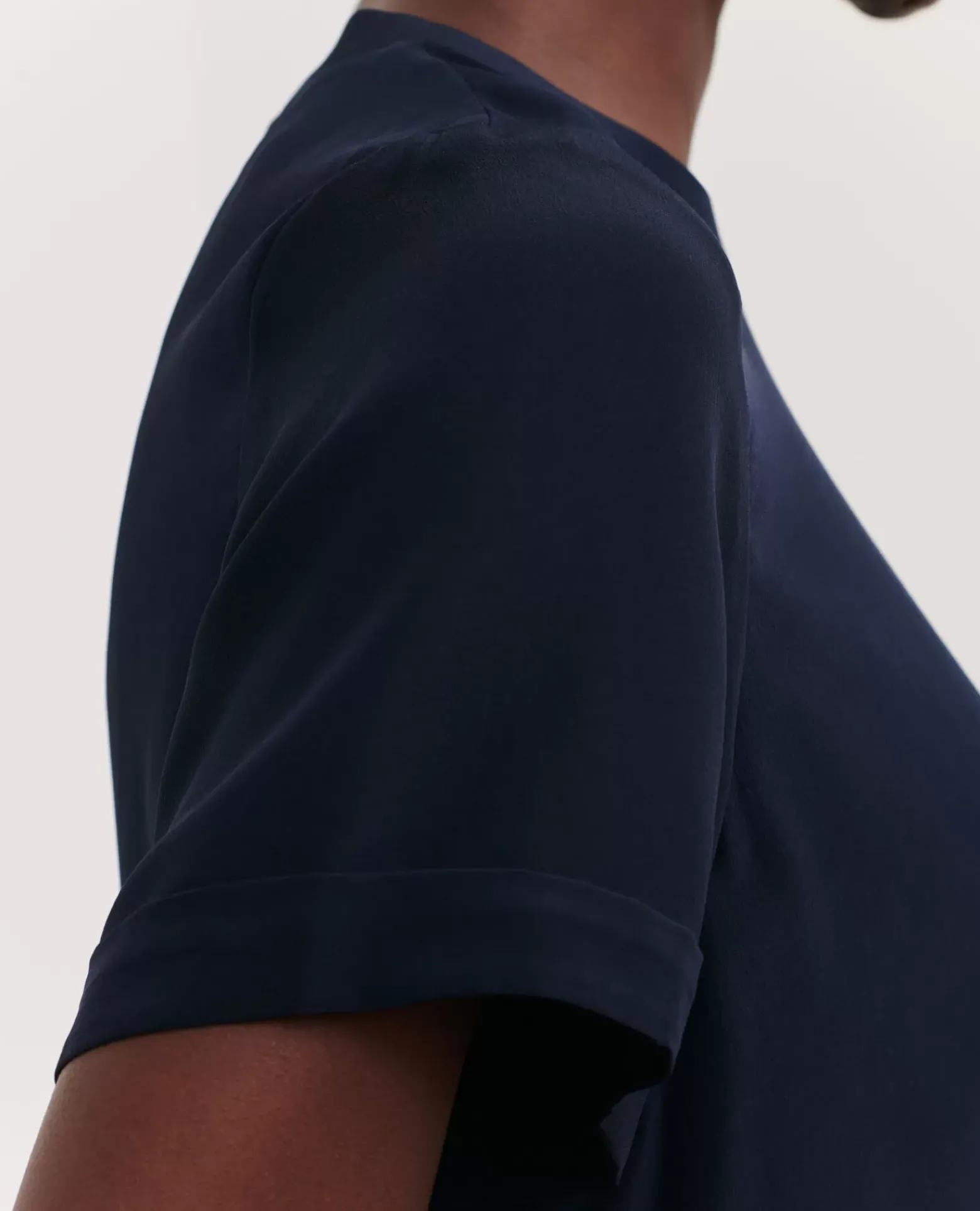 Tops|Comptoir des Cotonniers Corinne - T-Shirt En Soie 7012C 69 Navy