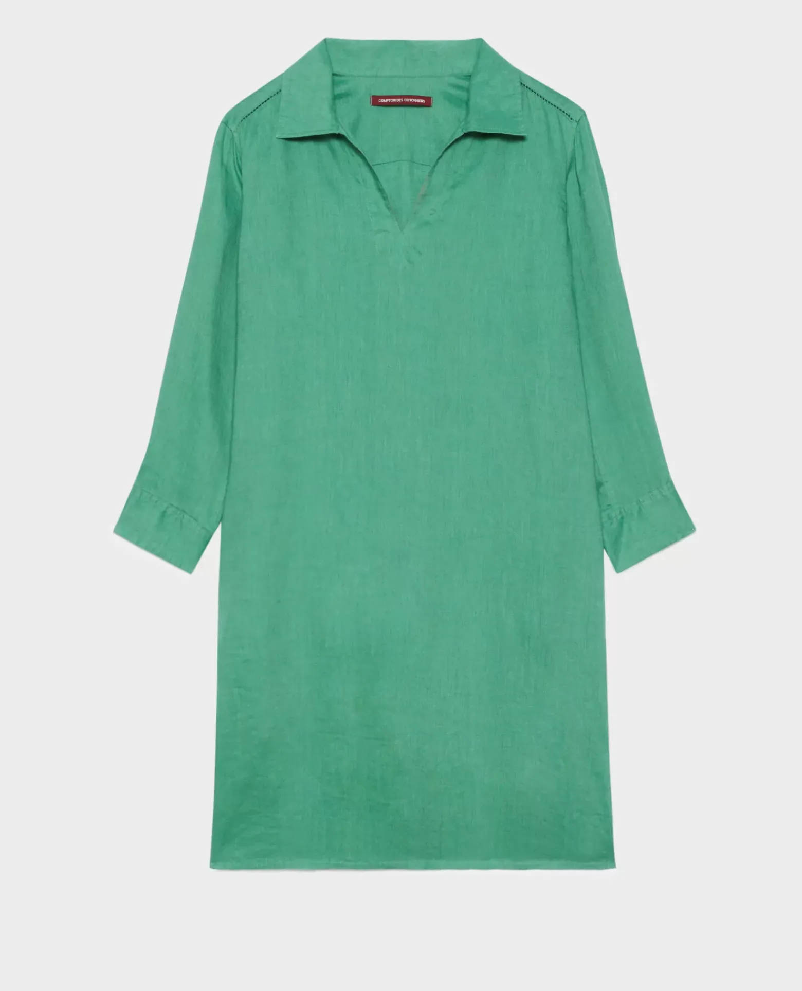 Robes|Comptoir des Cotonniers Daisy - Robe Ample En Lin 0542 Pine Green