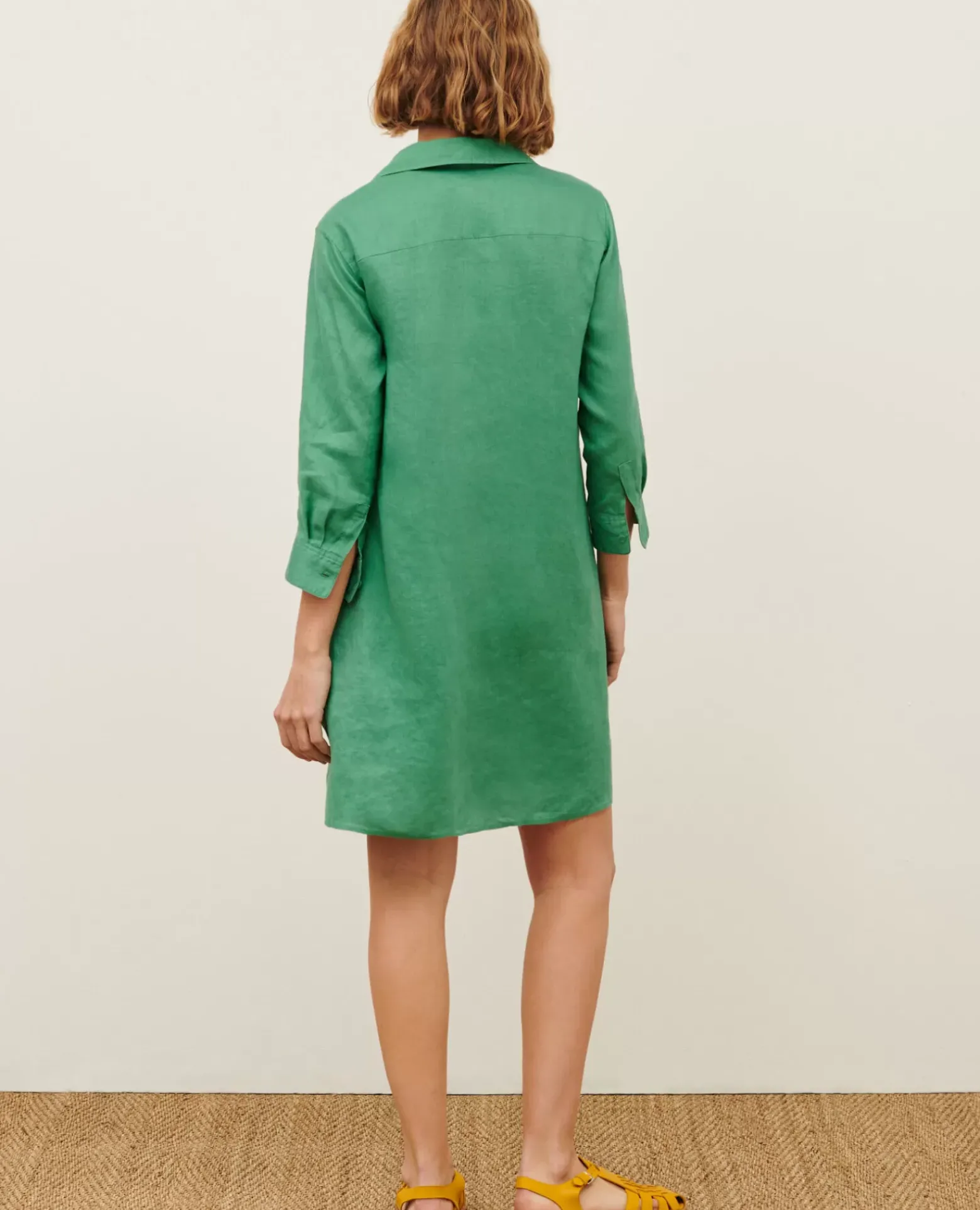 Robes|Comptoir des Cotonniers Daisy - Robe Ample En Lin 0542 Pine Green